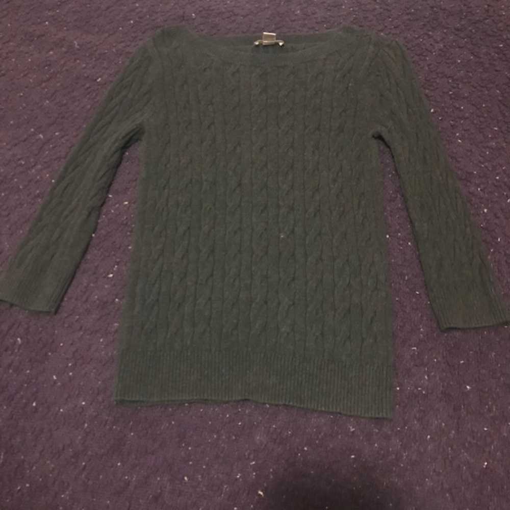 Loft Cable Knit Gray Sweater